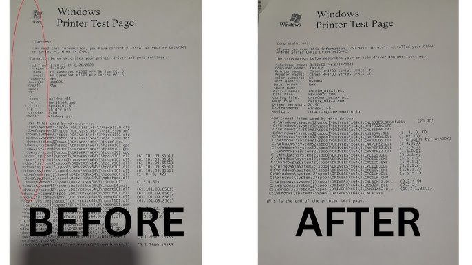 Printer Printing Half Page