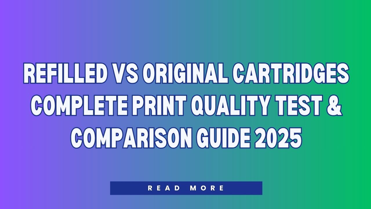 Refilled vs Original Cartridges: Complete Print Quality Test & Comparison Guide 2025