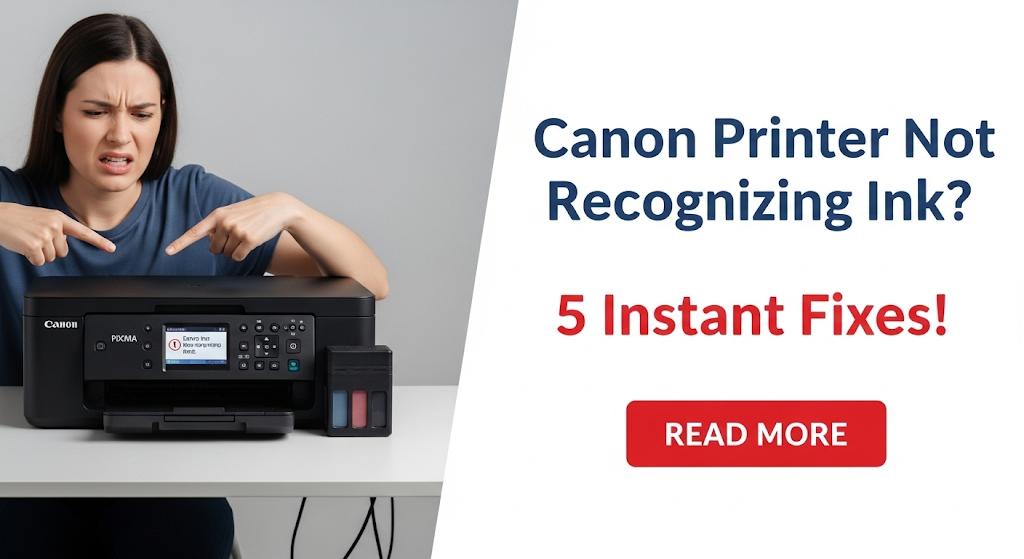Canon printer not recognizing ink