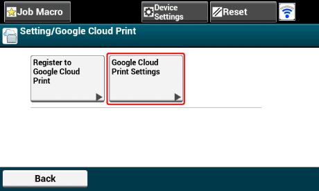 Cloud Printing Service Reset 