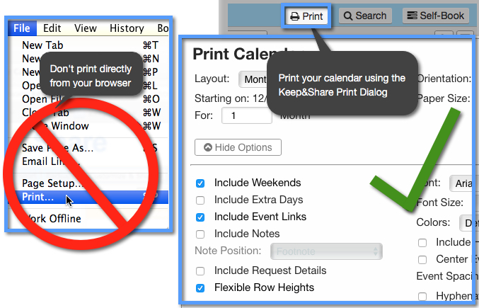 Use Print Preview and Remove Unnecessary Elements