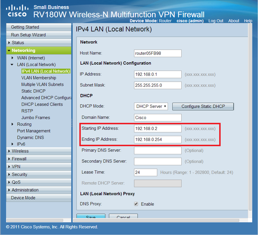 Fix Printer Changing IP Address by Reducing DHCP Pool