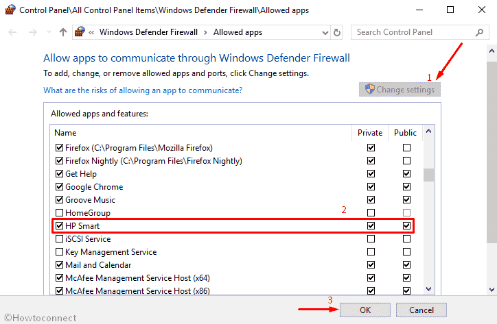 Add Printer to Windows Firewall Exceptions