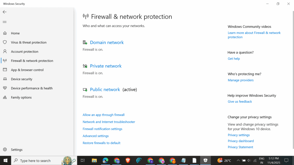 windows firewall