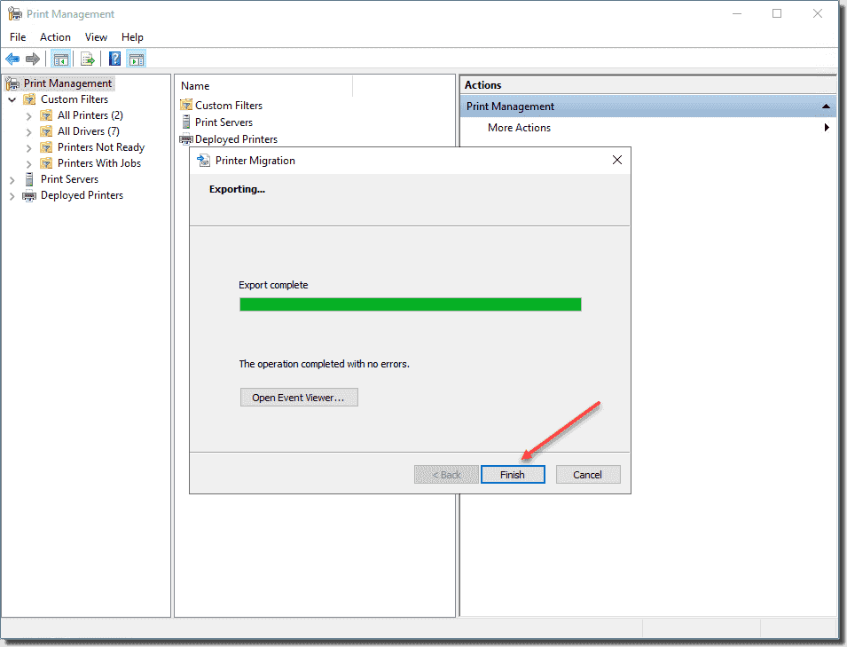 Windows Printer Migration Wizard