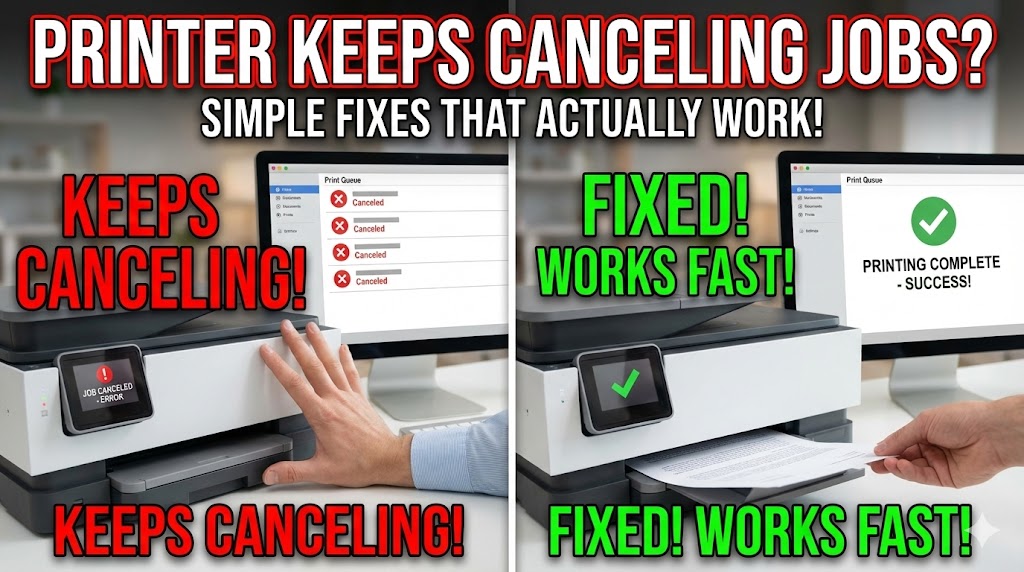 Printer Keeps Canceling Jobs: Simple Fixes That Actually Work Fast
