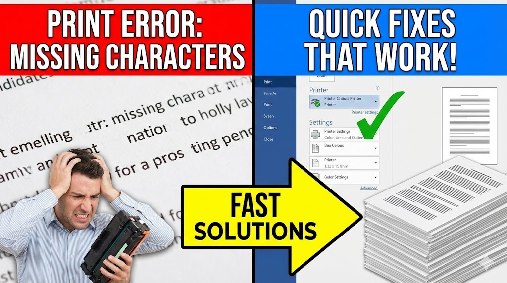 Missing Character Print Error: Quick Fixes That Actually Work